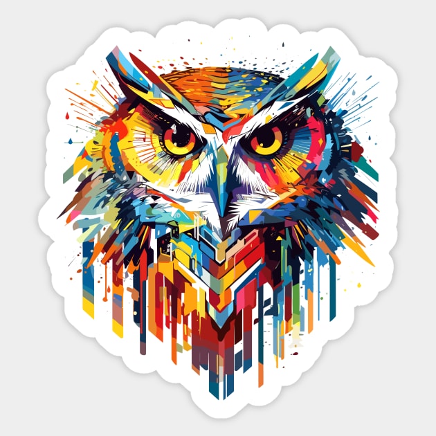 Owl Bird Animal Nature Freedom Wildlife Wonder Abstract Sticker by Cubebox